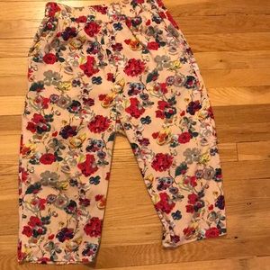 Pink floral pants